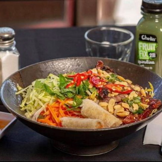 Grilled Pork & Spring Roll Bun