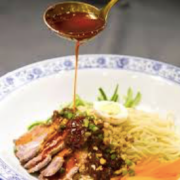 2. Blended Noodles with  Sliced Beef Gravy or OX Tripe <br> 秘制香油拌面