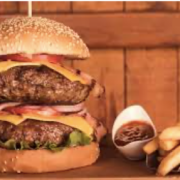 2. Chef's Beef Ham-Burger with chips 