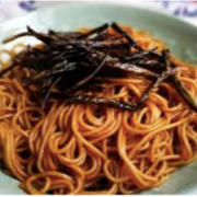5. Sesame seeds Paste, Shrimp, Spring onion oil Blended Noodles <br> 麻酱开洋葱油拌面