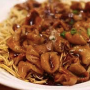 6. Blended Noodle with Pork Intestine <br> 现炒肥肠浇头拌面
