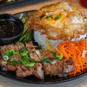 Grilled Pork with Fried Egg Rice