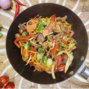 Stir Fried Beef &amp; Black Bean Noddle